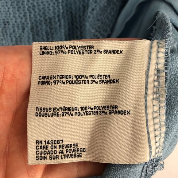 Simply Noelle NWT Women's Size Small/Medium Blue Mesh Overlay Layered Tunic Top - Picture 6 of 10